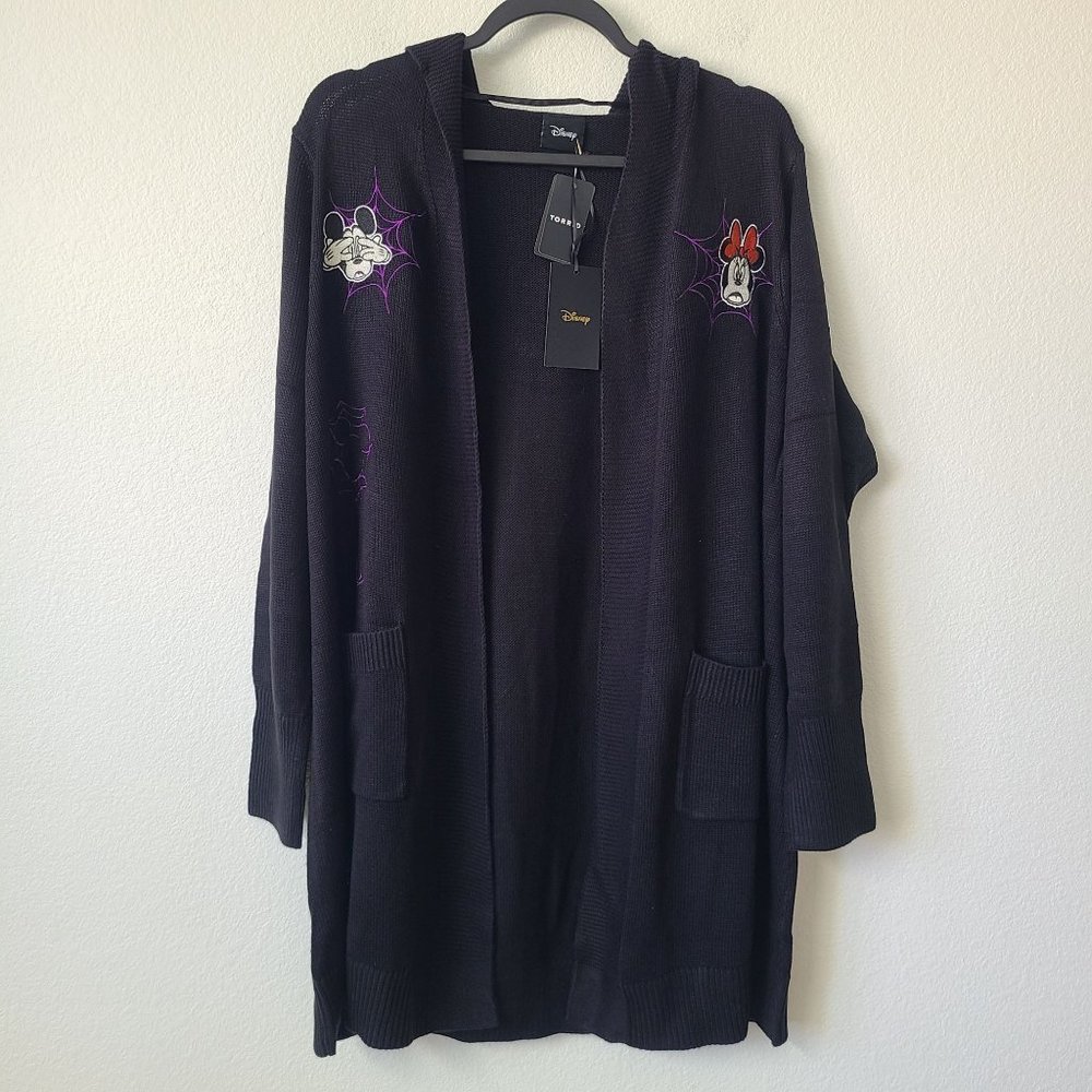 Torrid Disney Mickey Mouse Minnie Mouse Hooded Halloween Cardigan Plus Size 5X